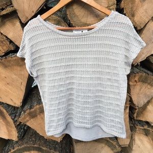 Cato Boho Lace T-shirt Beige Cream Small